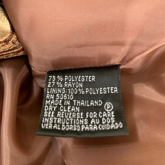 Vintage Kasper 6P Brocade Jaquard Blazer Jacket Career Fall Colors Thanksgiving - Picture 10 of 11